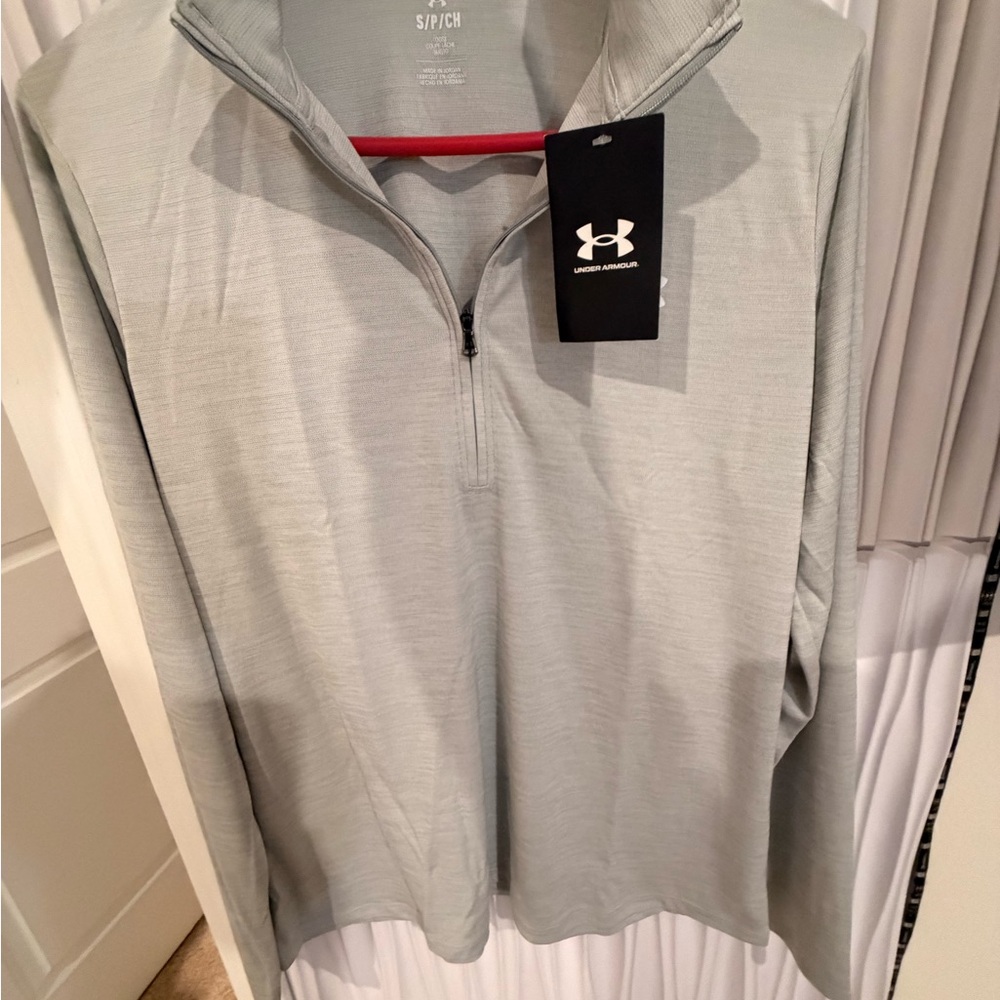 Under Armour Heather Gray Quarter-Zip Top